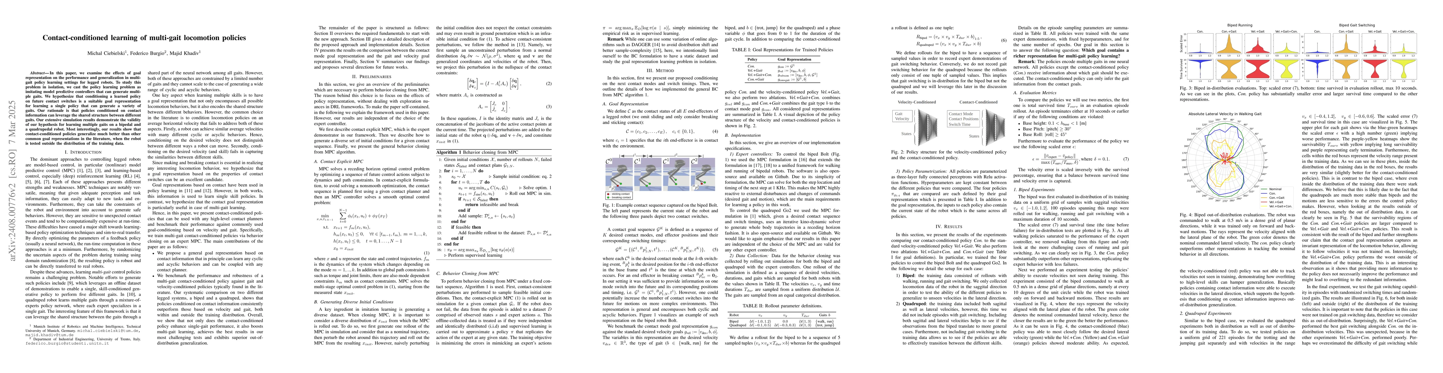 Thumbnail for Contact-conditioned learning of multi-gait locomotion policies