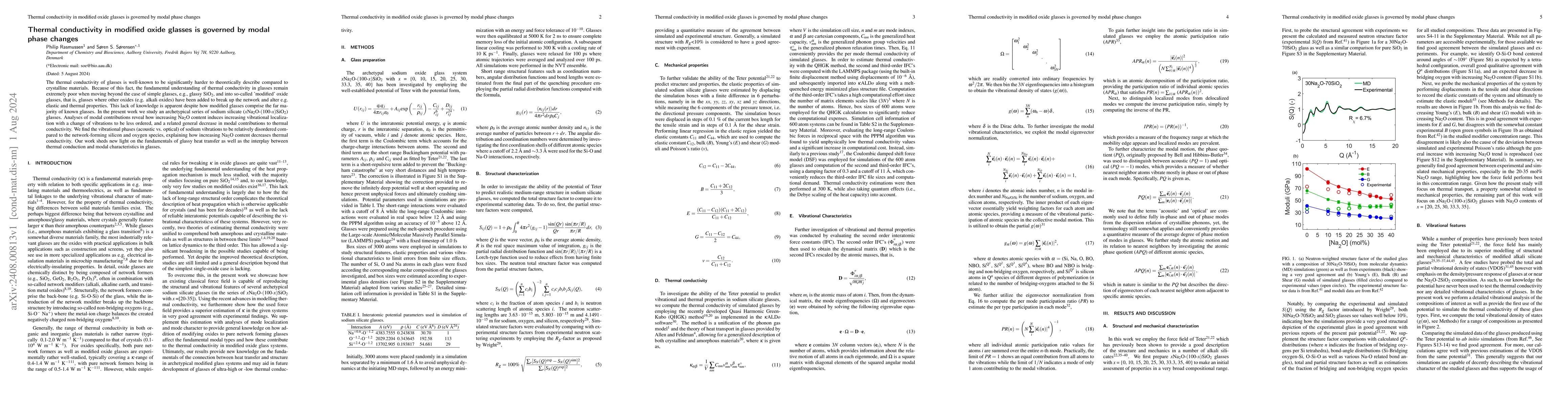 Thumbnail for Thermal conductivity in modified oxide glasses is governed by modal
  phase changes