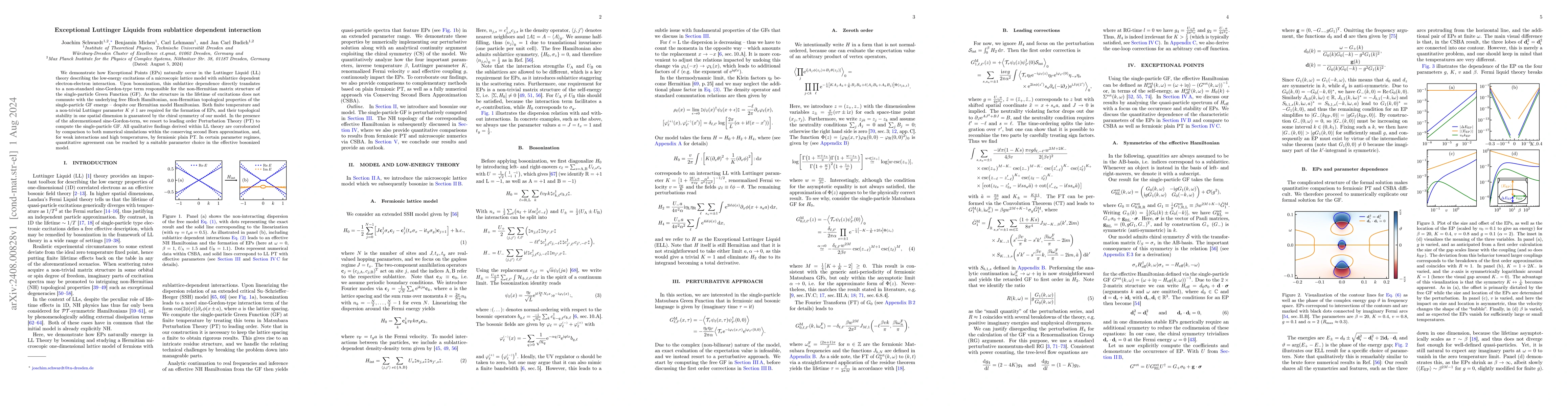 Thumbnail for Exceptional Luttinger Liquids from sublattice dependent interaction