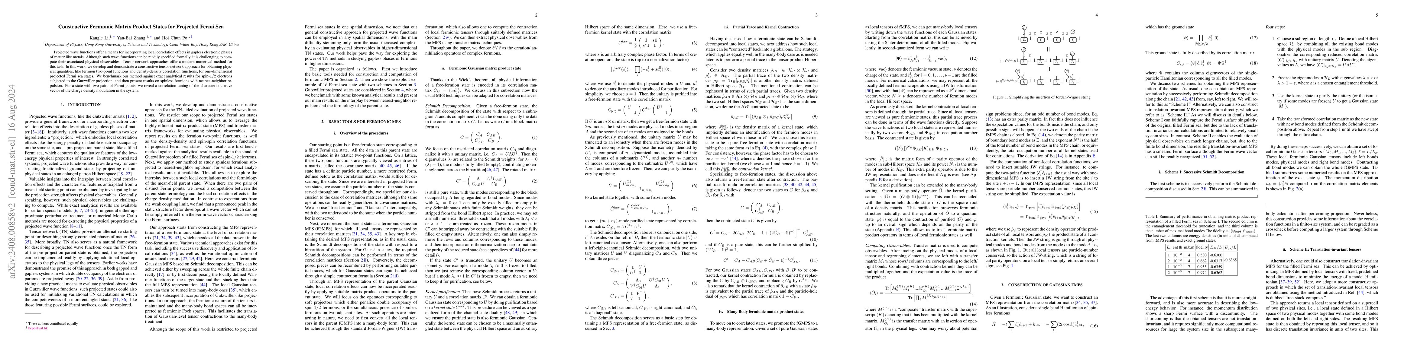 Thumbnail for Constructive Fermionic Matrix Product States for Projected Fermi Sea