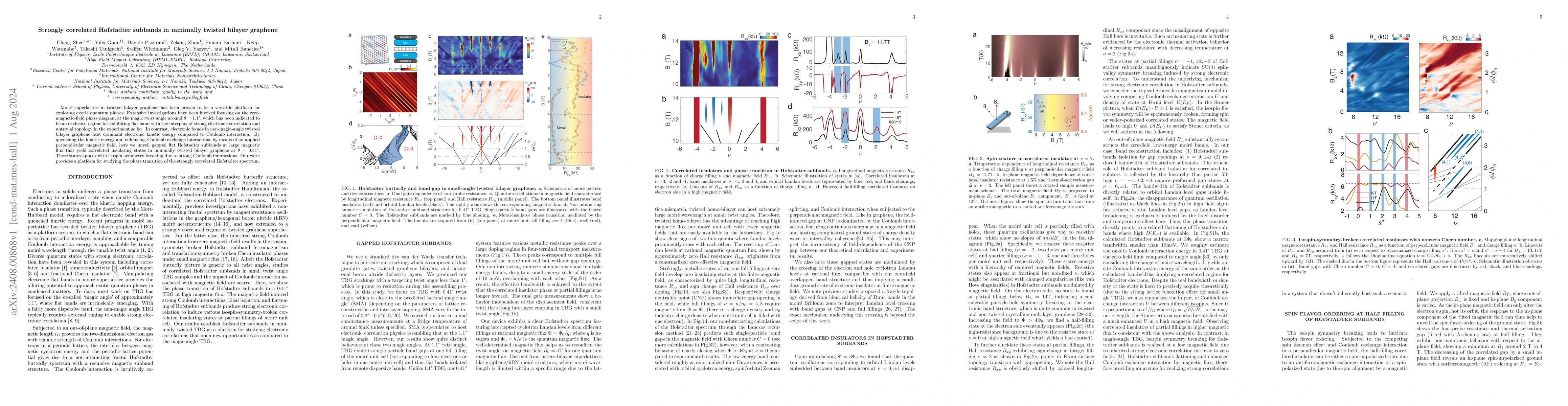 Thumbnail for Strongly correlated Hofstadter subbands in minimally twisted bilayer
  graphene