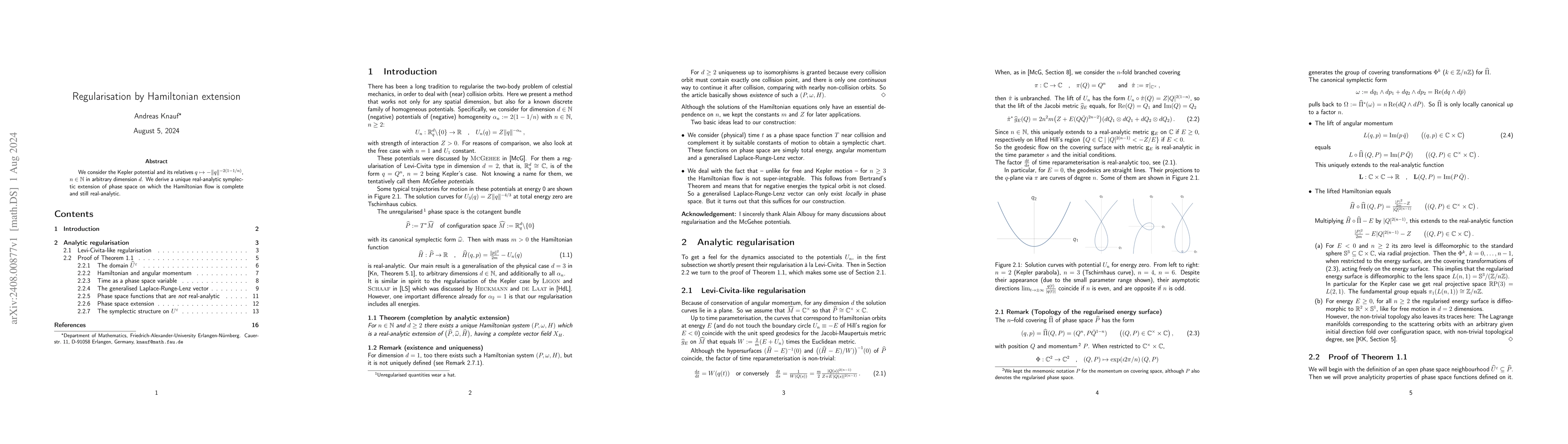 Thumbnail for Regularisation by Hamiltonian extension