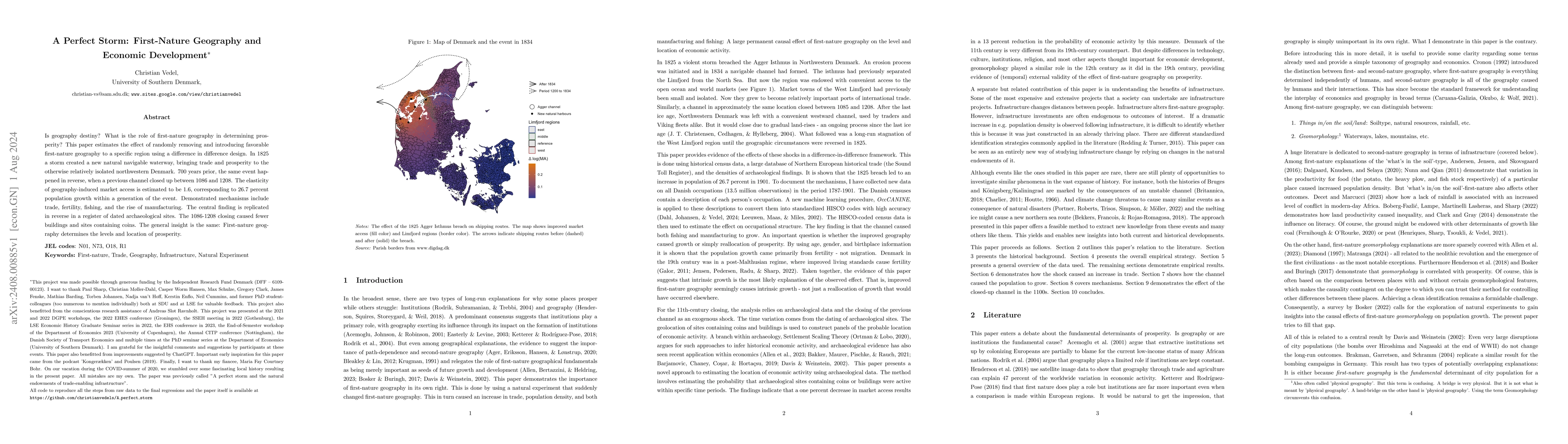 Thumbnail for A Perfect Storm: First-Nature Geography and Economic Development
