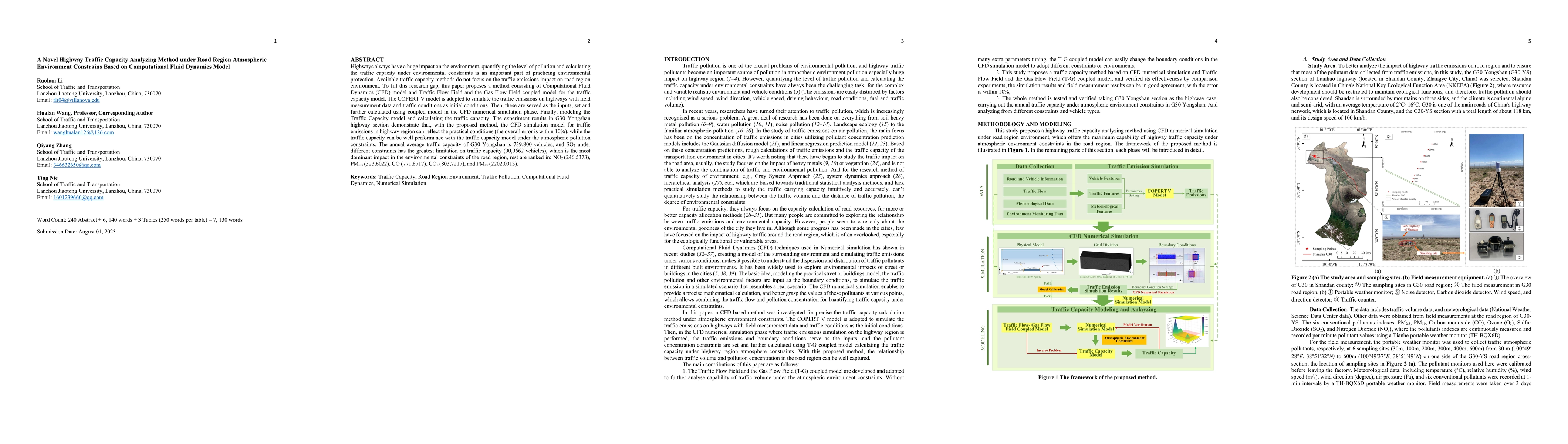 Thumbnail for A Novel Highway Traffic Capacity Analyzing Method under Road Region
  Atmospheric Environment Constrains Based on Computational Fluid Dynamics
  Model