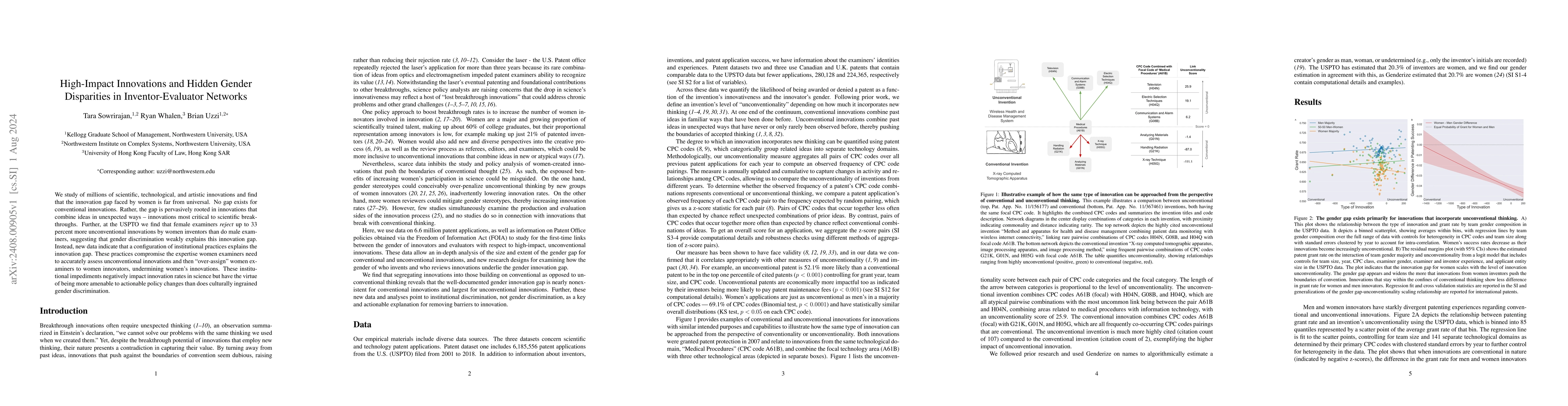 Thumbnail for High-Impact Innovations and Hidden Gender Disparities in
  Inventor-Evaluator Networks
