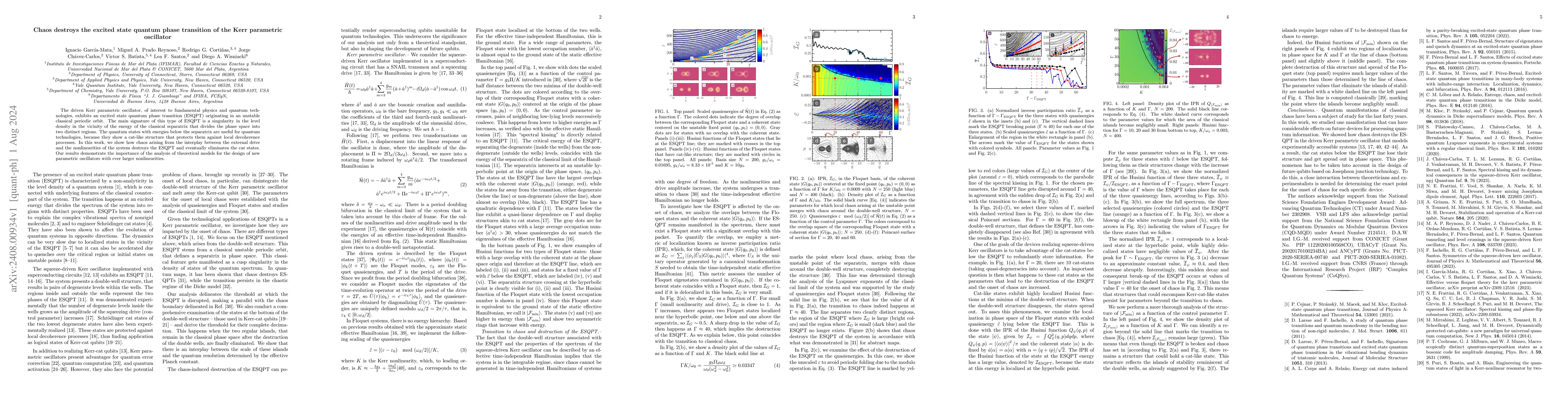 Thumbnail for Chaos destroys the excited state quantum phase transition of the Kerr
  parametric oscillator