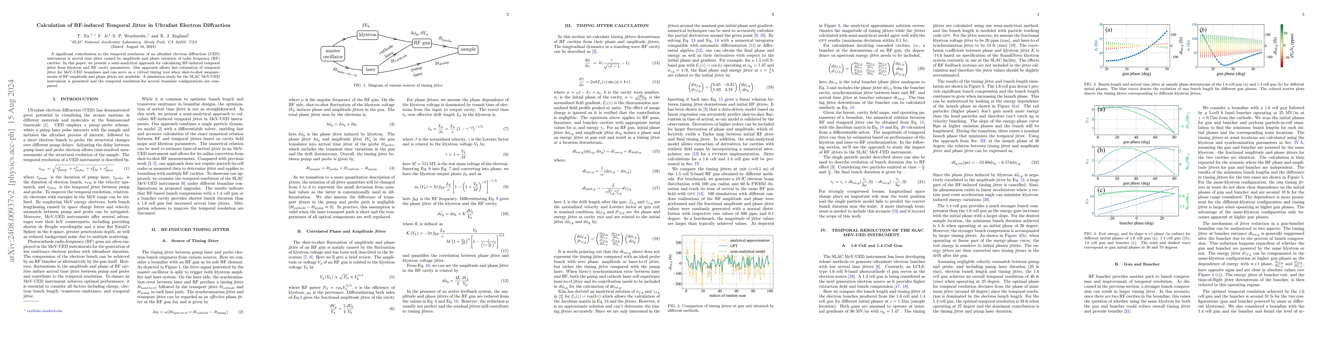 Thumbnail for Calculation of RF-induced Temporal Jitter in Ultrafast Electron
  Diffraction