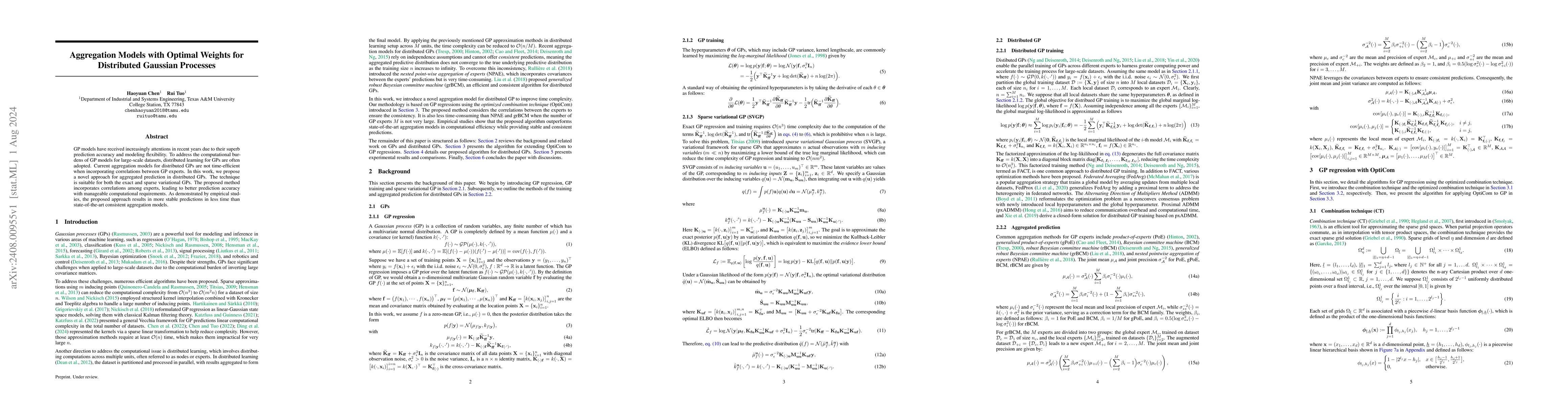 Thumbnail for Aggregation Models with Optimal Weights for Distributed Gaussian
  Processes