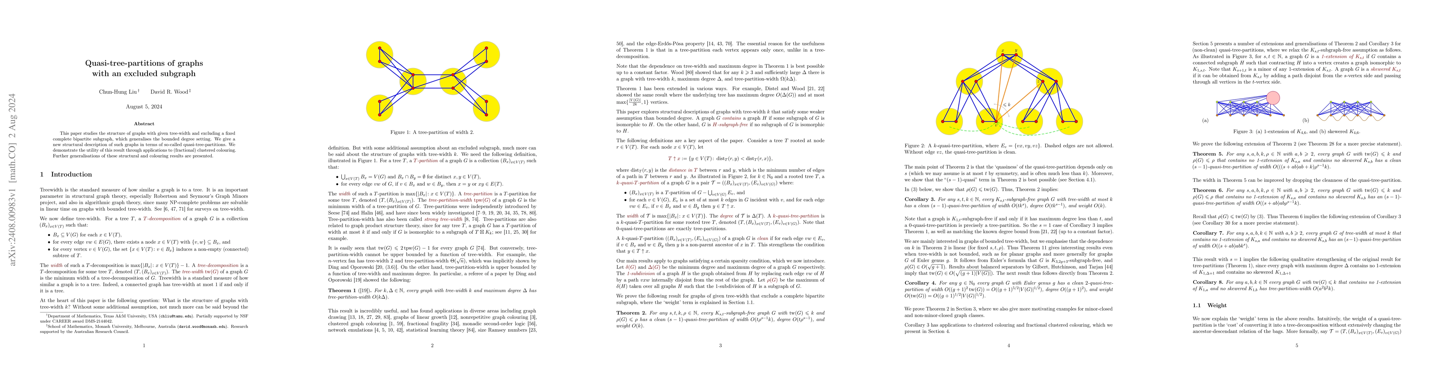 Thumbnail for Quasi-tree-partitions of graphs with an excluded subgraph