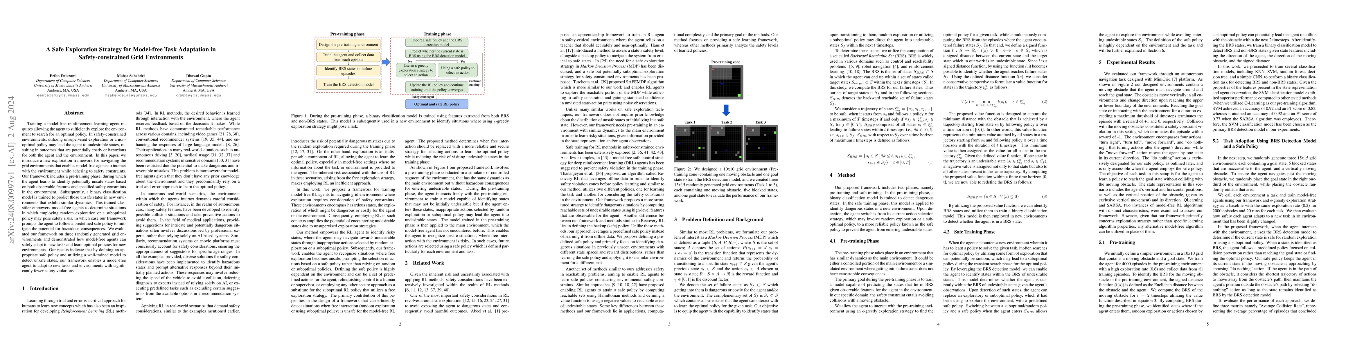 Thumbnail for A Safe Exploration Strategy for Model-free Task Adaptation in
  Safety-constrained Grid Environments