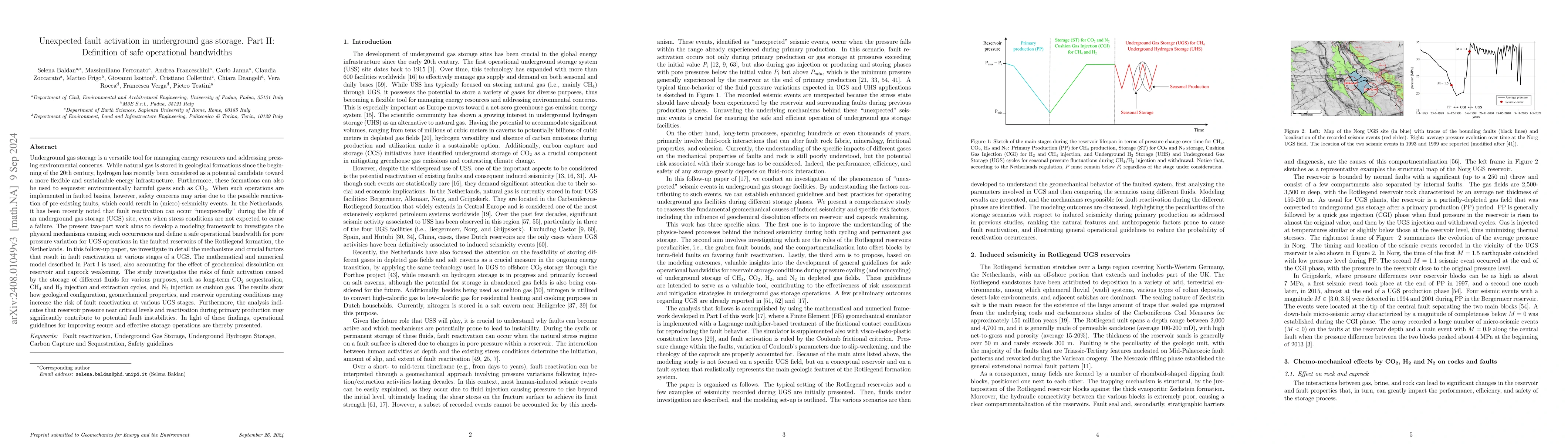 Thumbnail for Unexpected fault activation in underground gas storage. Part II:
  Definition of safe operational bandwidths