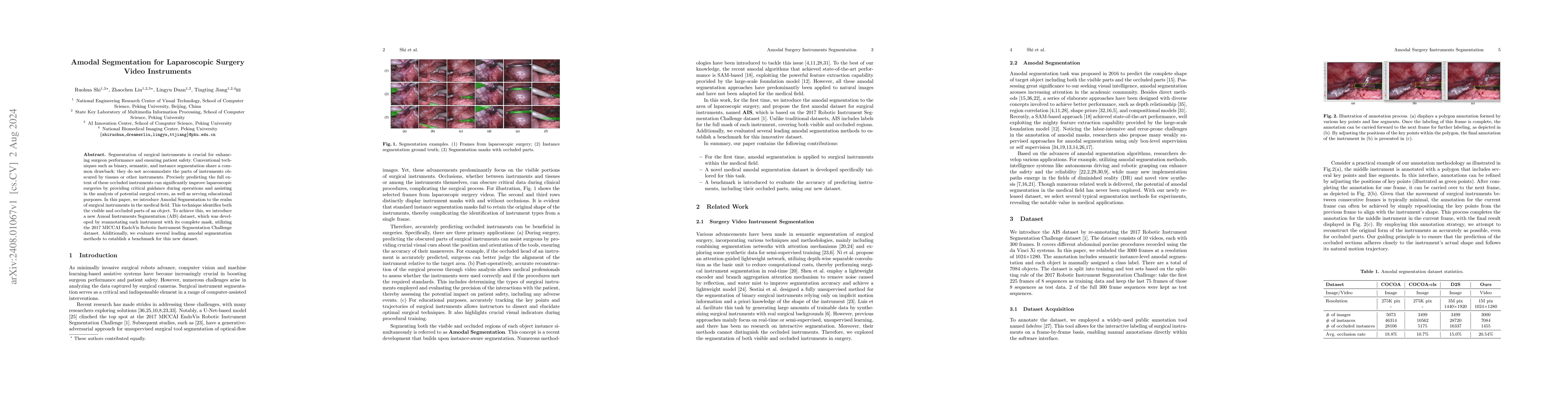 Thumbnail for Amodal Segmentation for Laparoscopic Surgery Video Instruments
