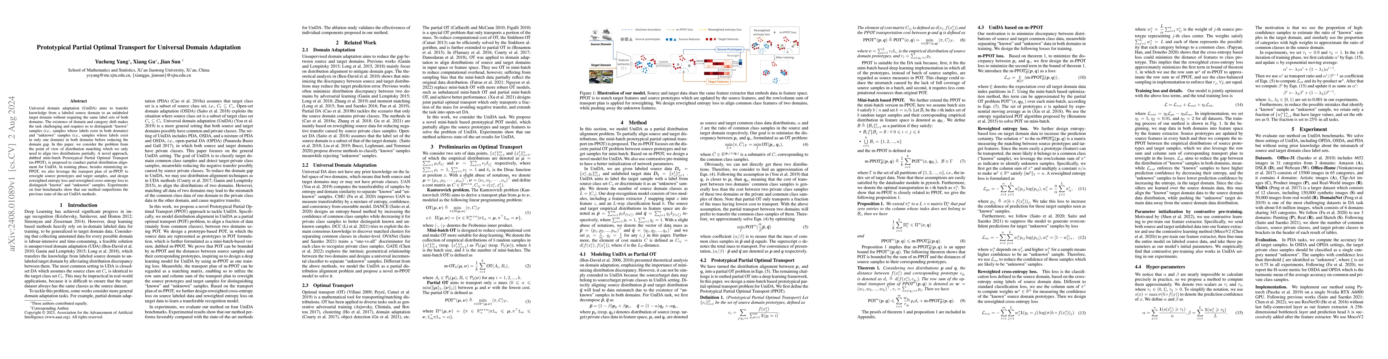 Thumbnail for Prototypical Partial Optimal Transport for Universal Domain Adaptation