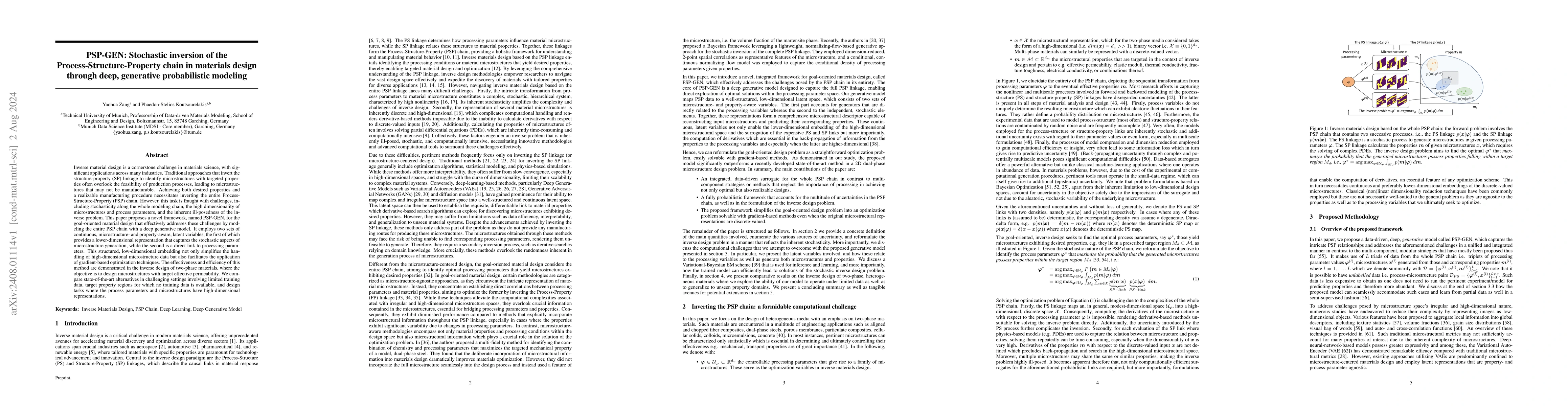 Thumbnail for PSP-GEN: Stochastic inversion of the Process-Structure-Property chain in
  materials design through deep, generative probabilistic modeling