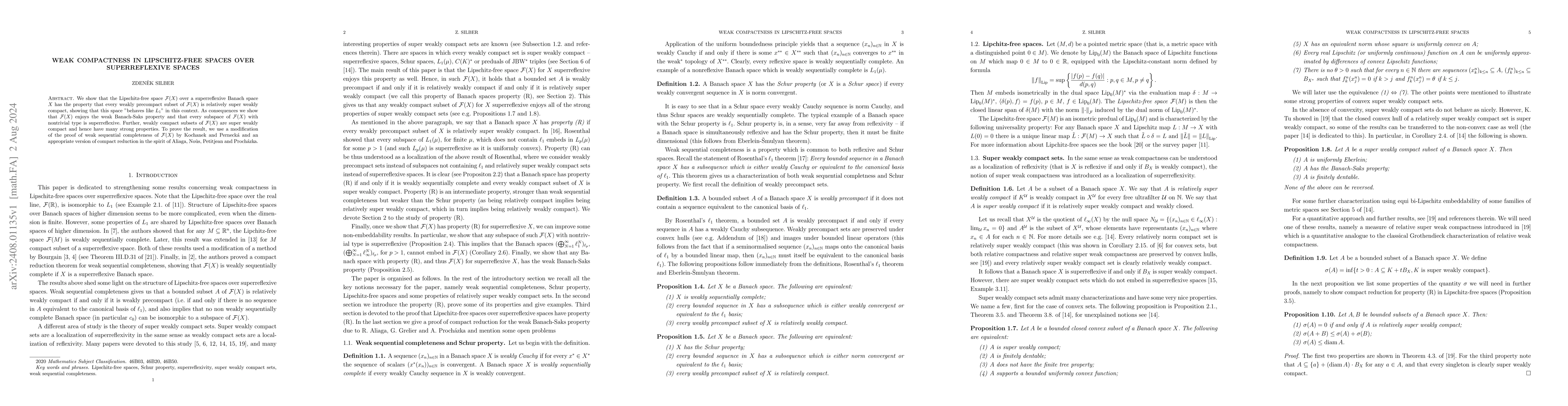 Thumbnail for Weak compactness in Lipschitz-free spaces over superreflexive spaces