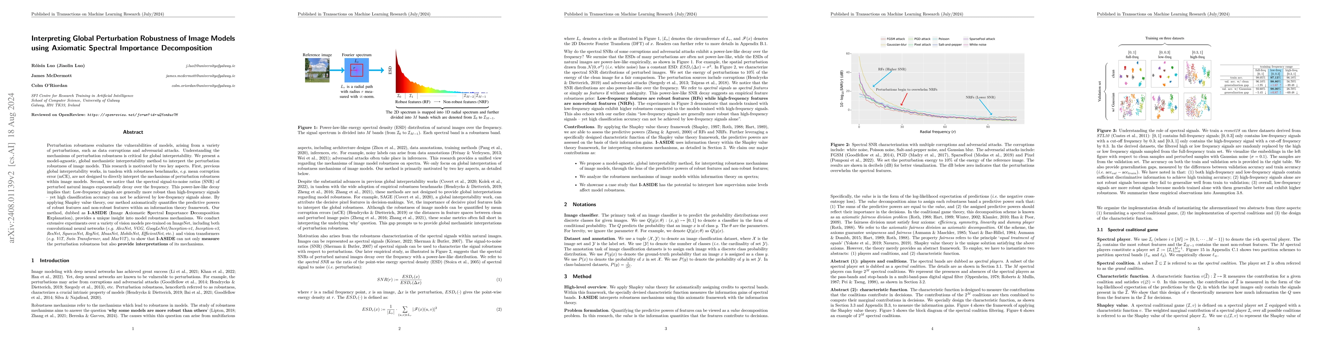 Thumbnail for Interpreting Global Perturbation Robustness of Image Models using
  Axiomatic Spectral Importance Decomposition