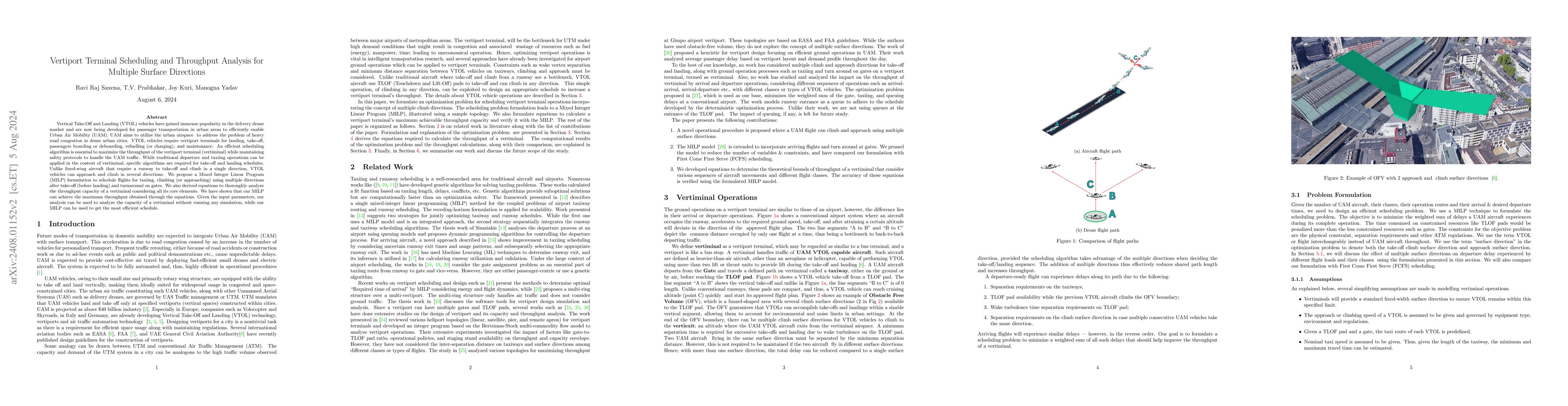 Thumbnail for Vertiport Terminal Scheduling and Throughput Analysis for Multiple
  Surface Directions
