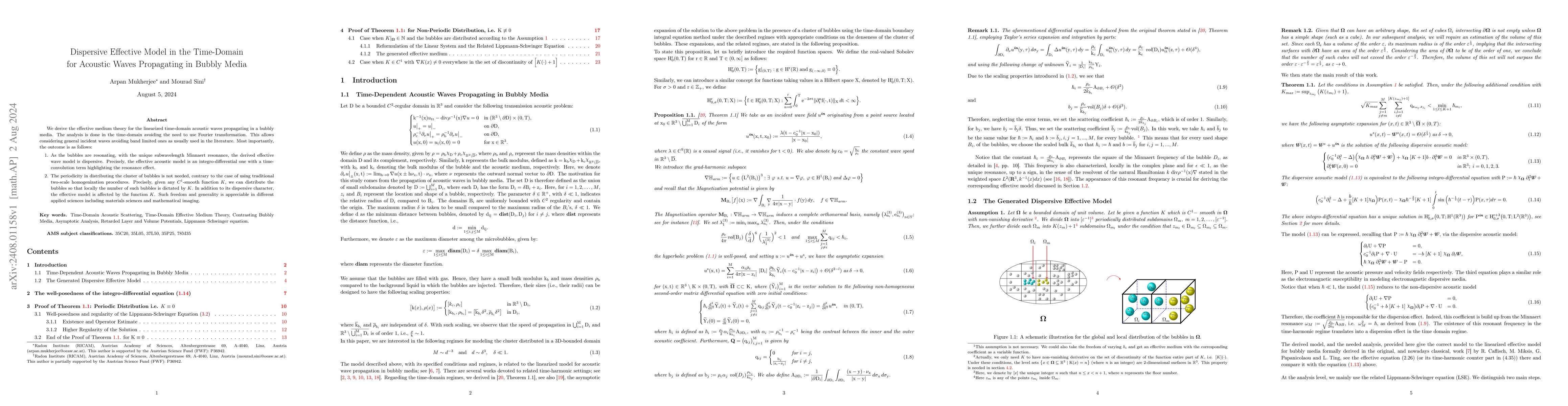 Thumbnail for Dispersive Effective Model in the Time-Domain for Acoustic Waves
  Propagating in Bubbly Media
