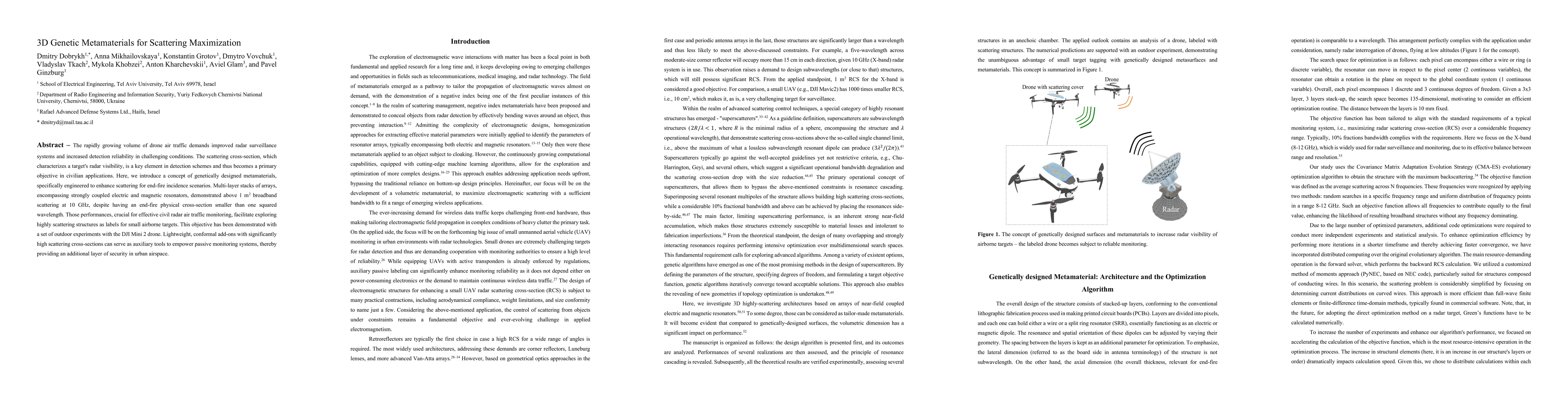 Thumbnail for 3D Genetic Metamaterials for Scattering Maximization