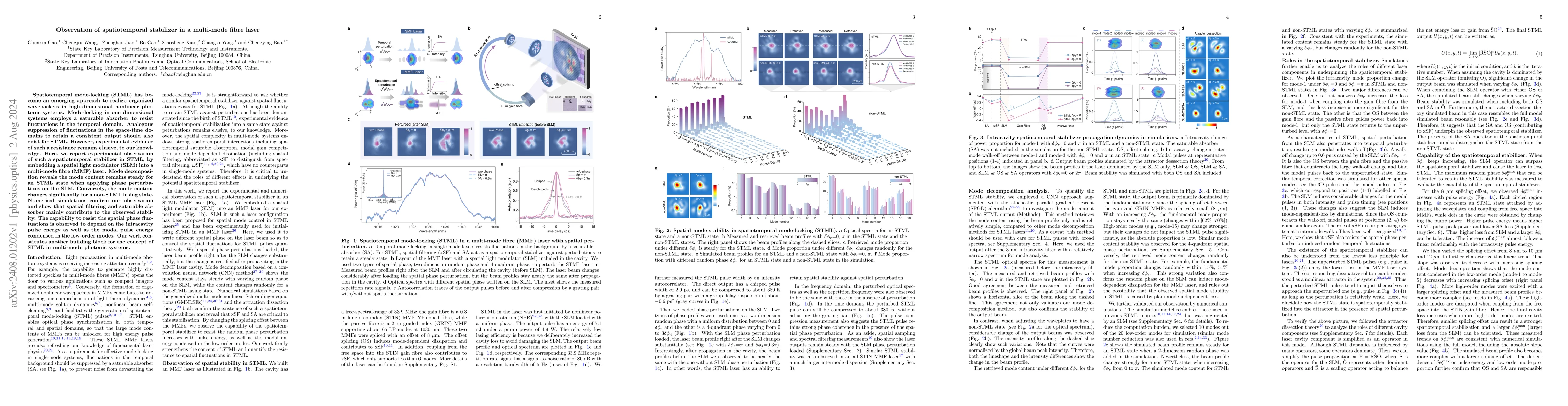 Thumbnail for Observation of spatiotemporal stabilizer in a multi-mode fibre laser