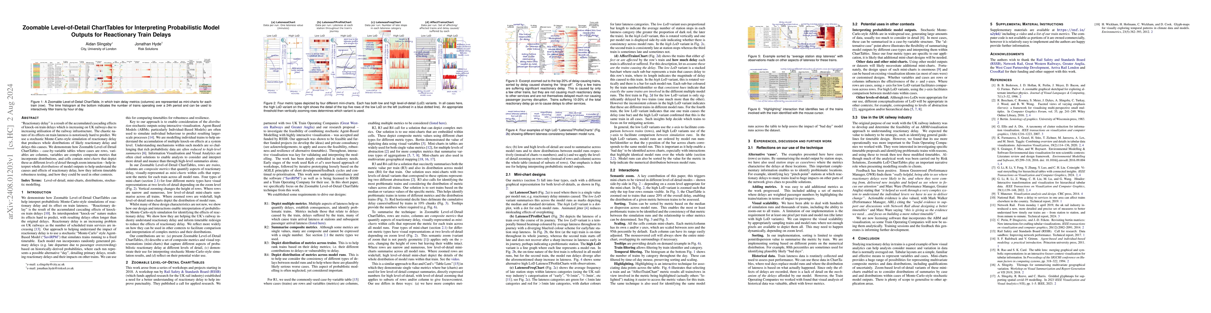 Thumbnail for Zoomable Level-of-Detail ChartTables for Interpreting Probabilistic
  Model Outputs for Reactionary Train Delays