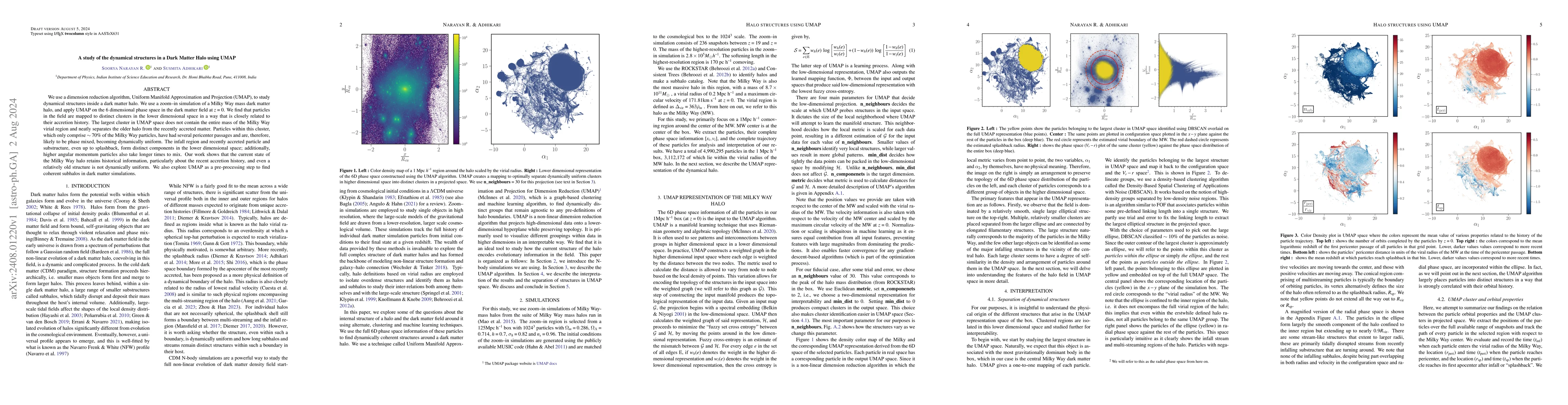 Thumbnail for A study of the dynamical structures in a Dark Matter Halo using UMAP