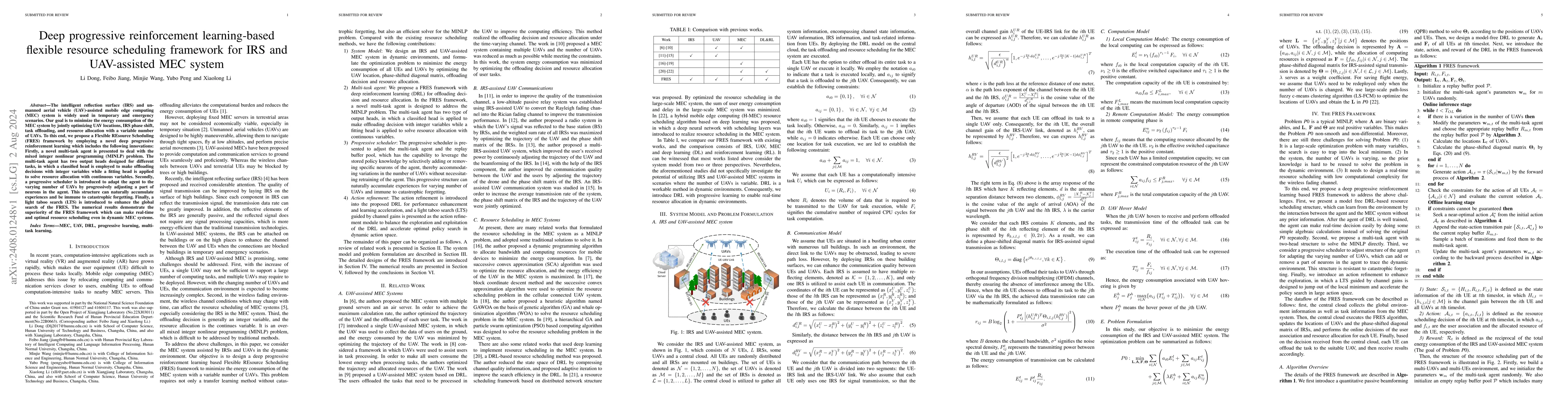 Thumbnail for Deep progressive reinforcement learning-based flexible resource
  scheduling framework for IRS and UAV-assisted MEC system