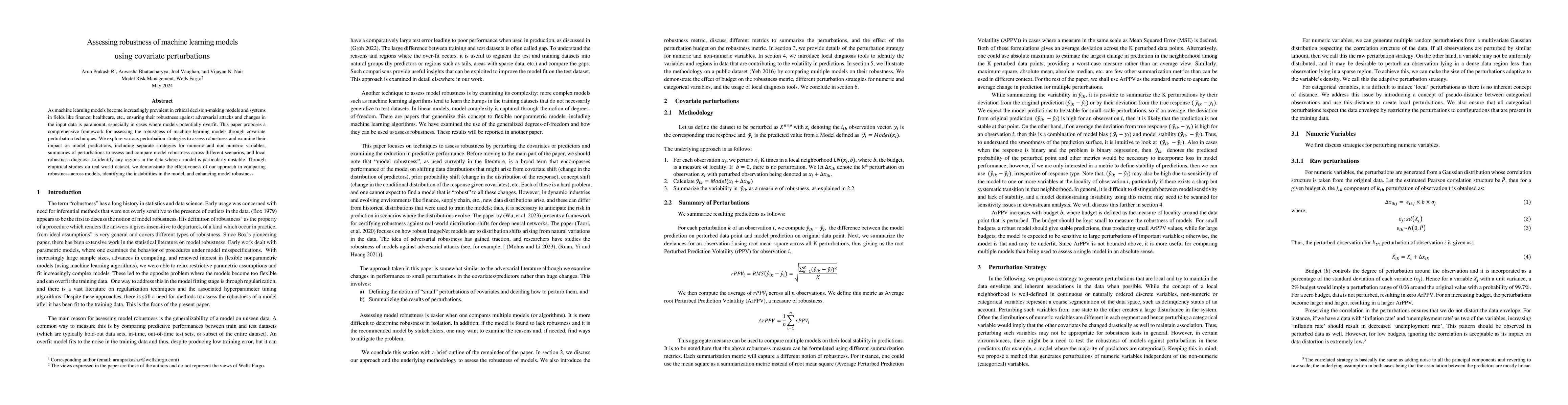 Thumbnail for Assessing Robustness of Machine Learning Models using Covariate
  Perturbations