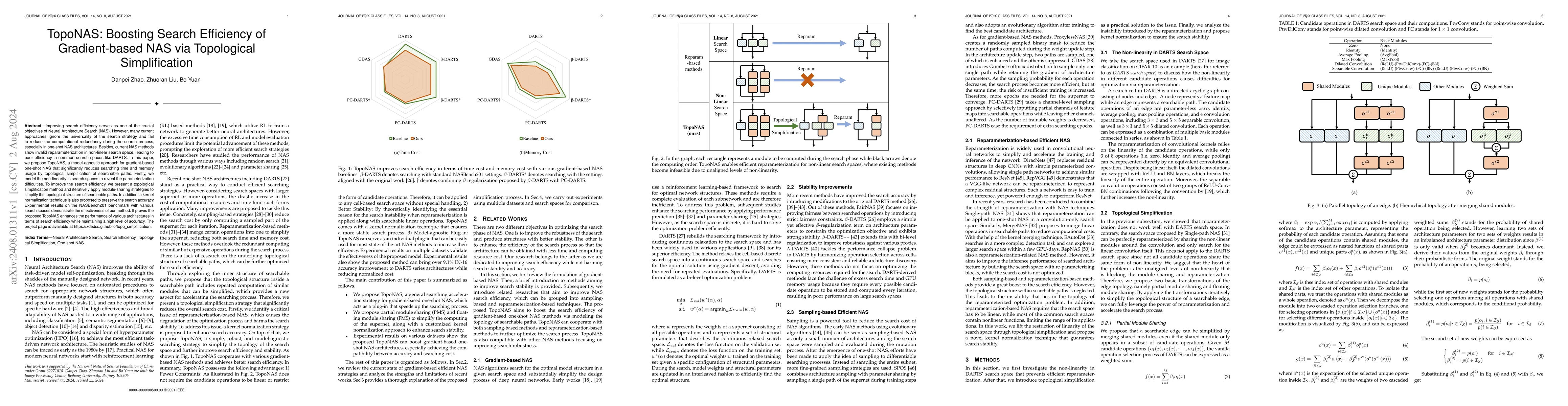 Thumbnail for TopoNAS: Boosting Search Efficiency of Gradient-based NAS via
  Topological Simplification