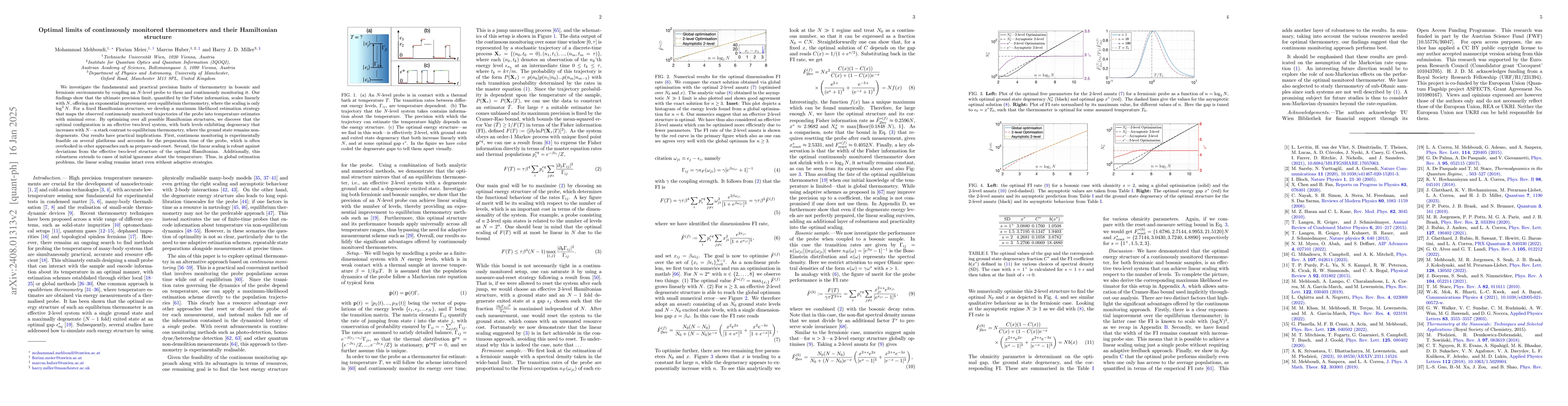 Thumbnail for Optimal limits of continuously monitored thermometers and their
  Hamiltonian structure