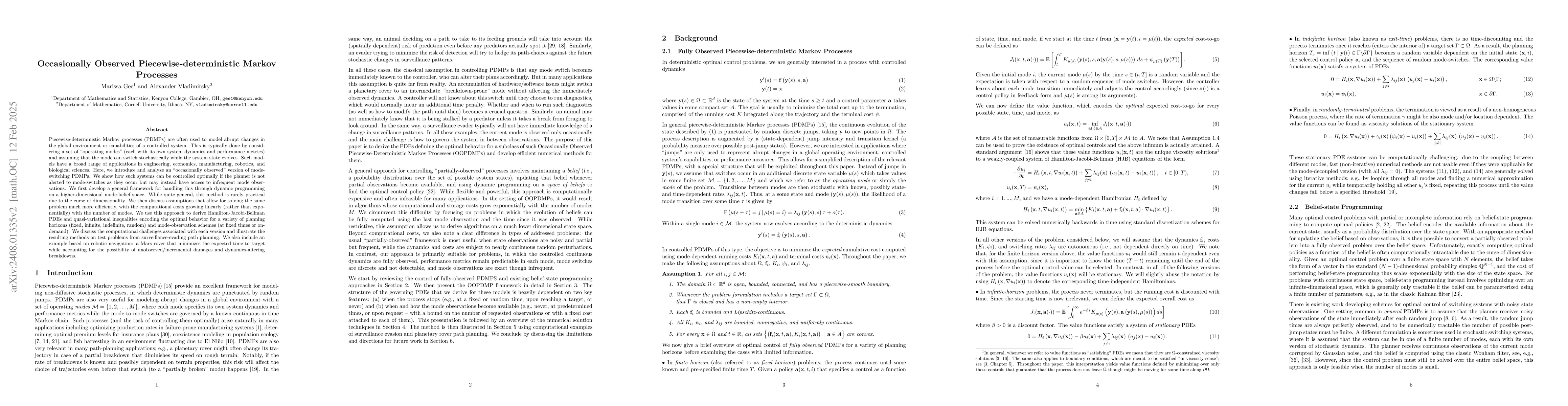 Thumbnail for Occasionally Observed Piecewise-deterministic Markov Processes