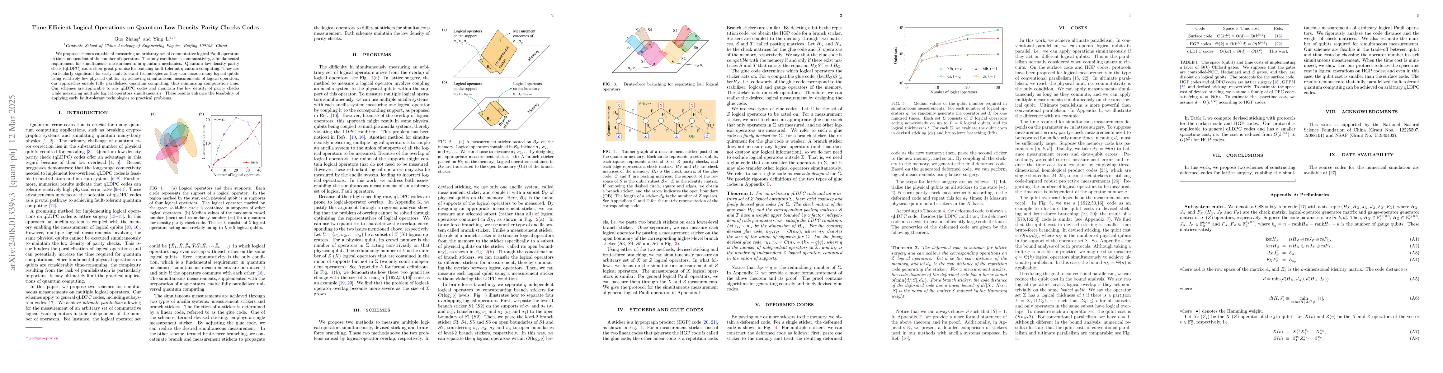 Thumbnail for Time-Efficient Logical Operations on Quantum Low-Density Parity Check
  Codes