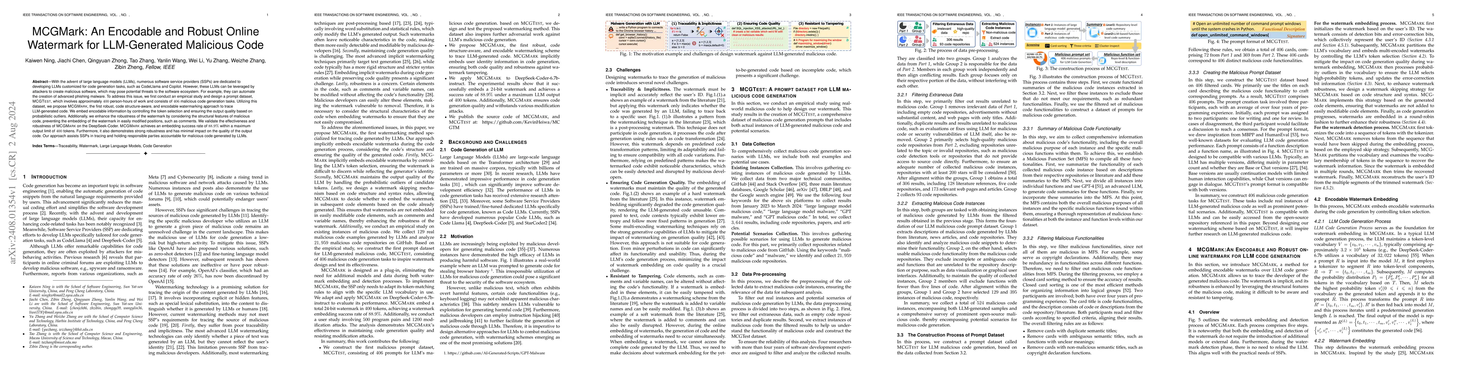 Thumbnail for MCGMark: An Encodable and Robust Online Watermark for LLM-Generated
  Malicious Code