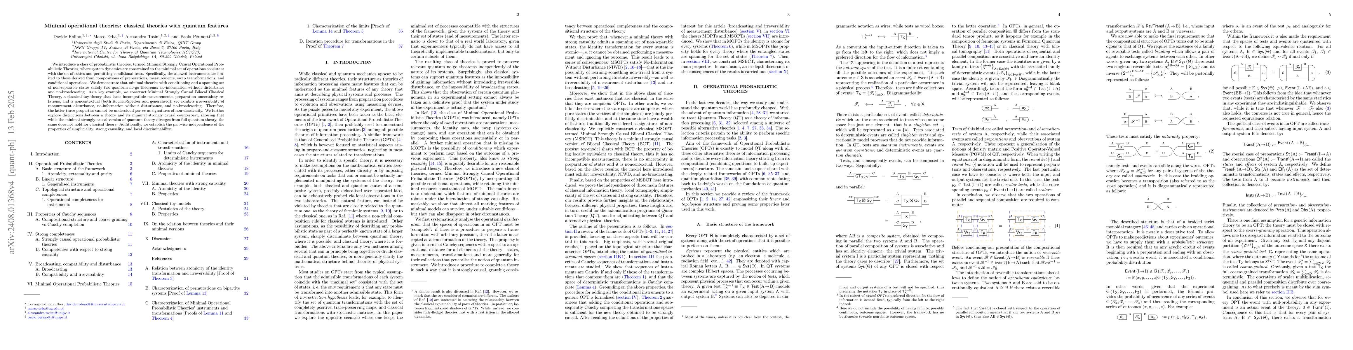Thumbnail for Minimal operational theories: classical theories with quantum features