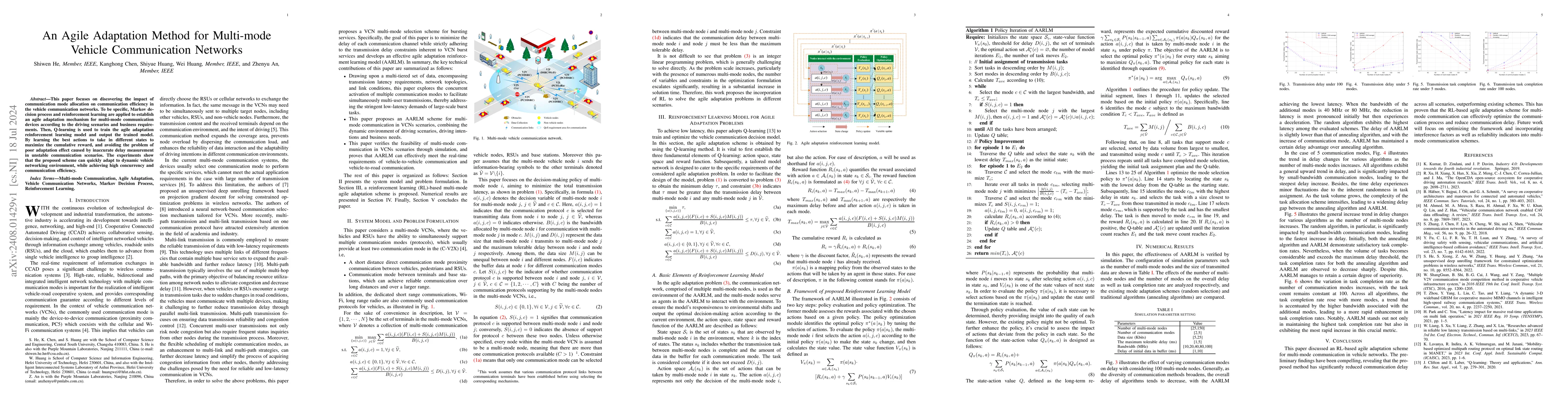 Thumbnail for An Agile Adaptation Method for Multi-mode Vehicle Communication Networks