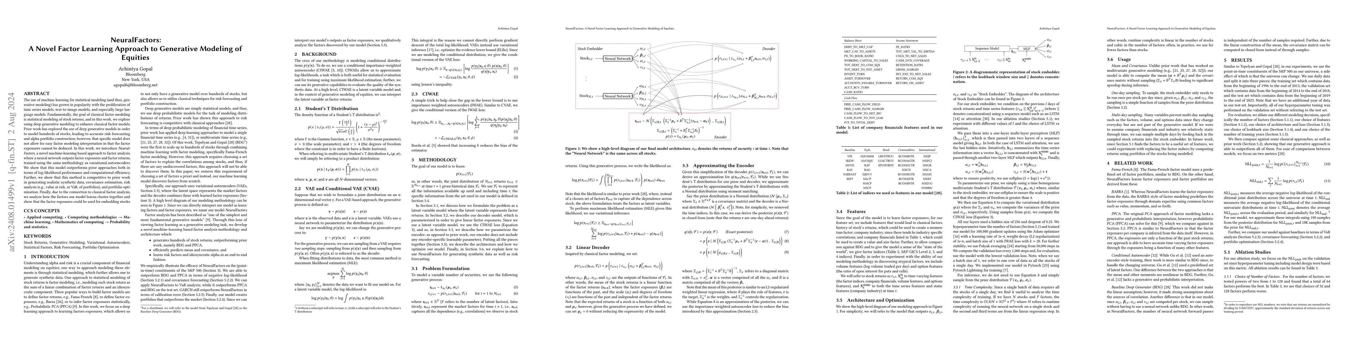 Thumbnail for NeuralFactors: A Novel Factor Learning Approach to Generative Modeling
  of Equities