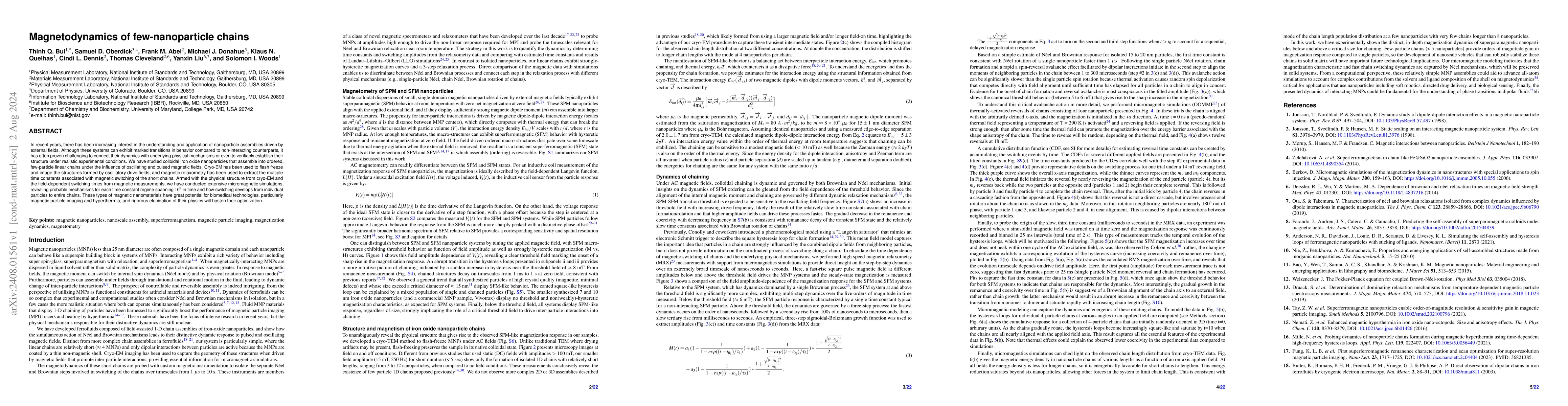 Thumbnail for Magnetodynamics of few-nanoparticle chains