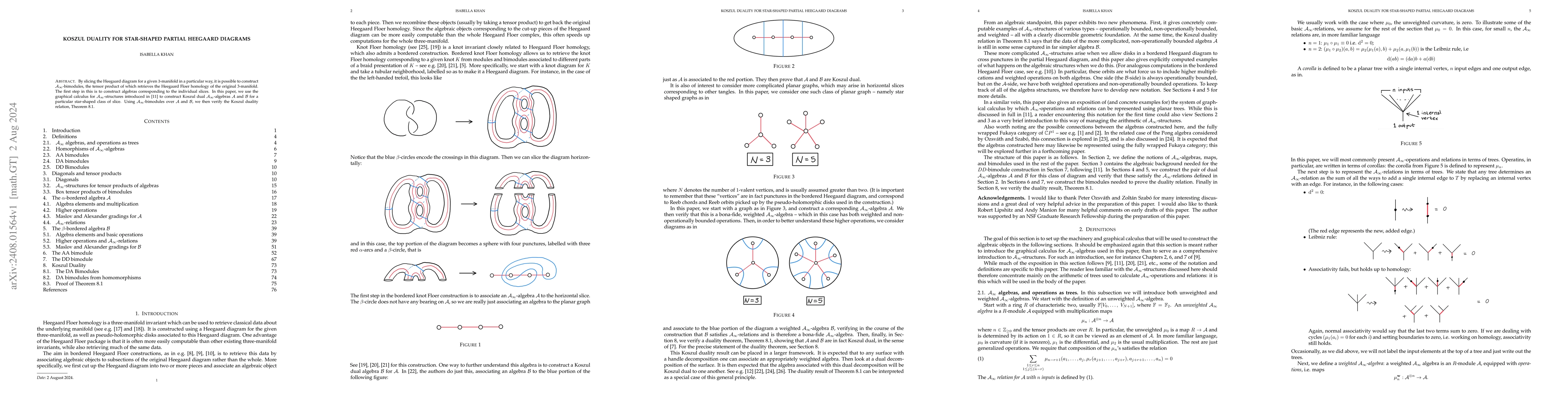 Thumbnail for Koszul Duality for star-shaped partial Heegaard diagrams