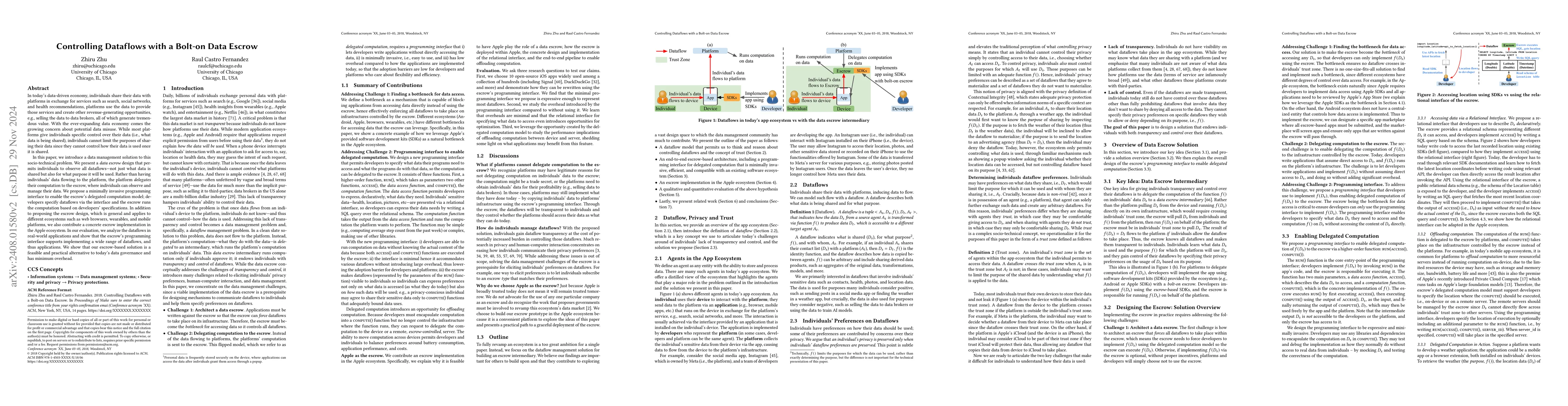 Thumbnail for Controlling Dataflows with a Bolt-on Data Escrow