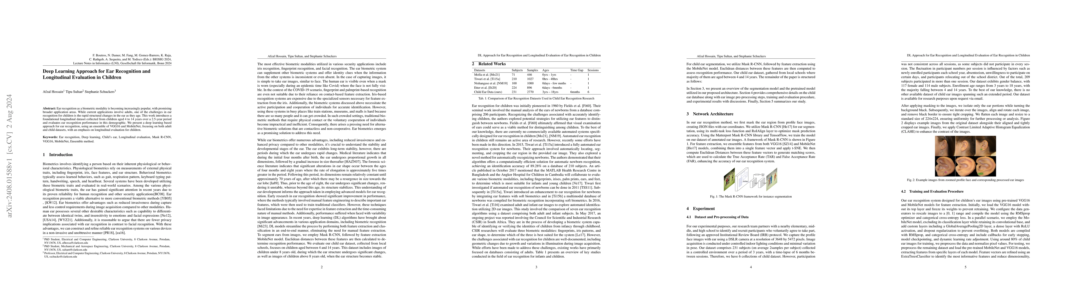 Thumbnail for Deep Learning Approach for Ear Recognition and Longitudinal Evaluation
  in Children