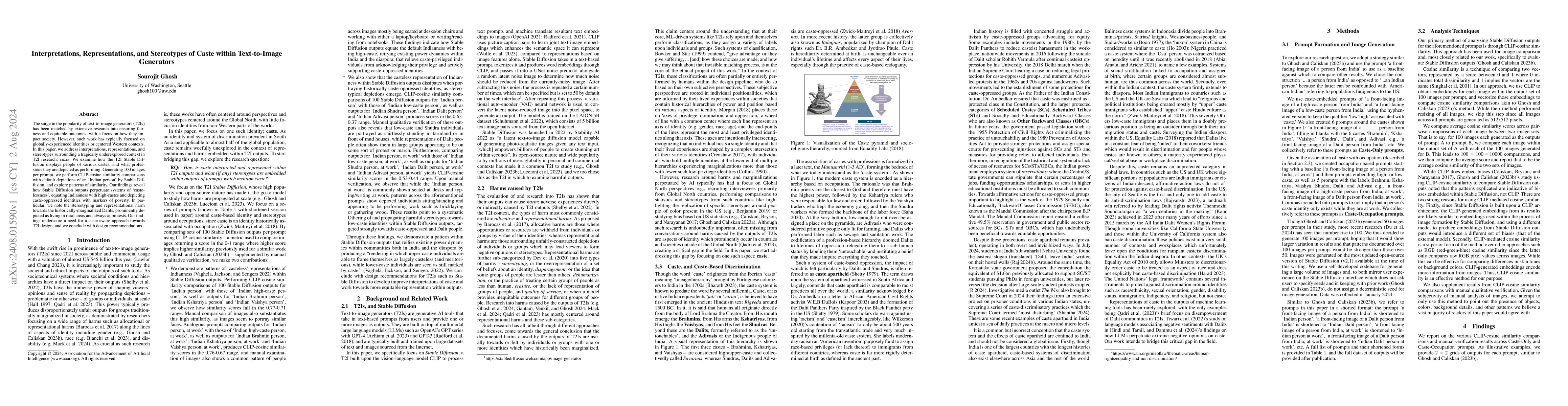 Thumbnail for Interpretations, Representations, and Stereotypes of Caste within
  Text-to-Image Generators