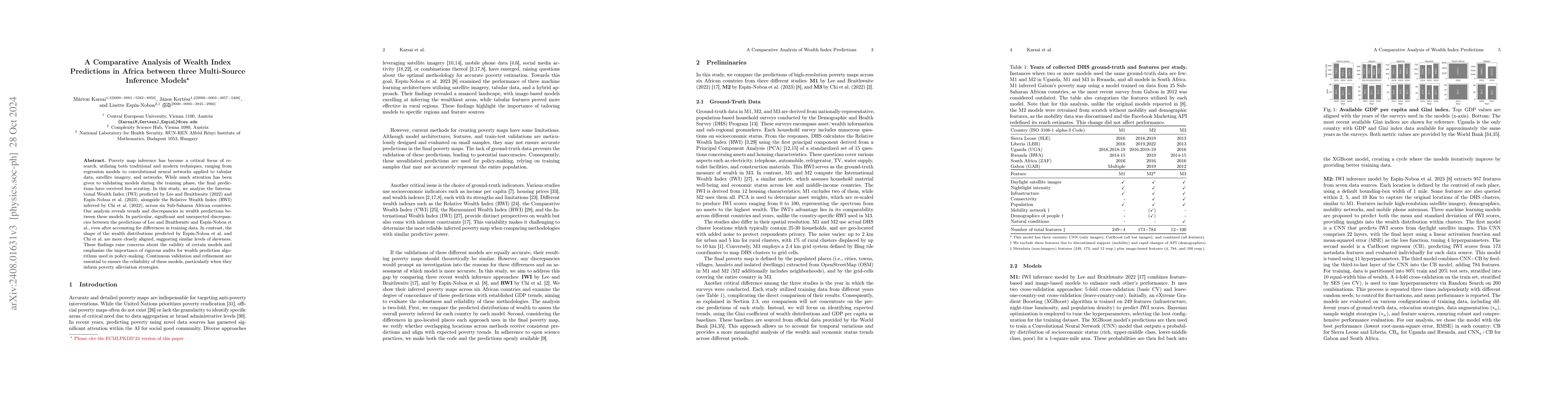 Thumbnail for A Comparative Analysis of Wealth Index Predictions in Africa between
  three Multi-Source Inference Models