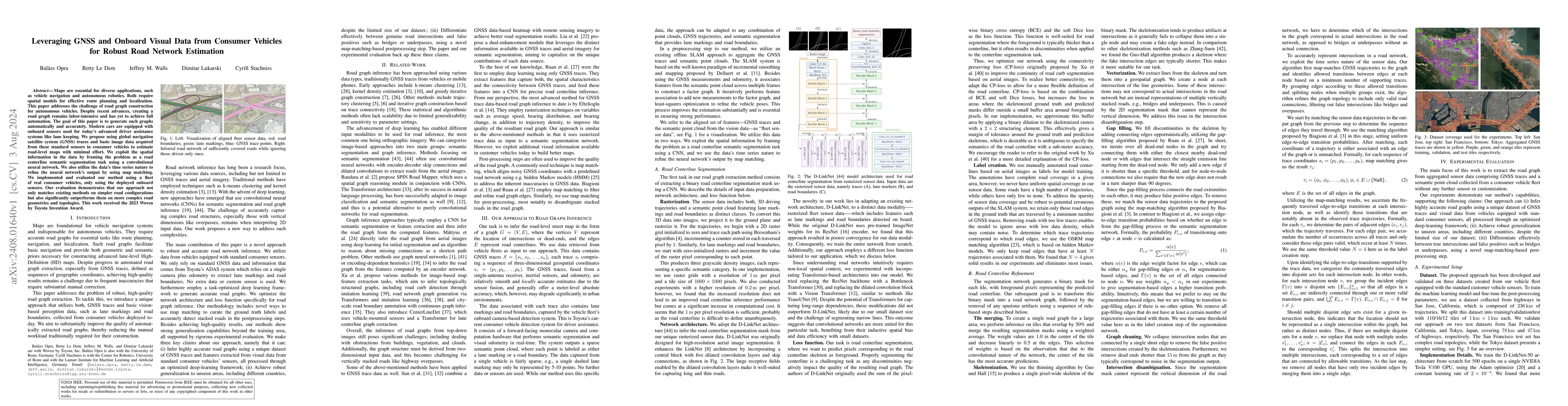 Thumbnail for Leveraging GNSS and Onboard Visual Data from Consumer Vehicles for
  Robust Road Network Estimation