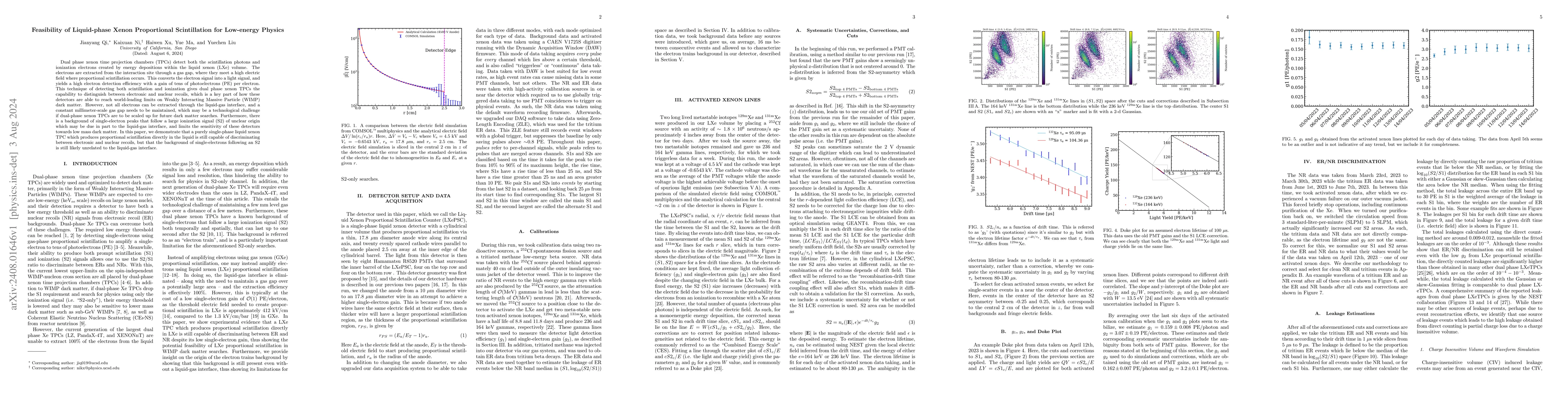 Thumbnail for Feasibility of Liquid-phase Xenon Proportional Scintillation for
  Low-energy Physics
