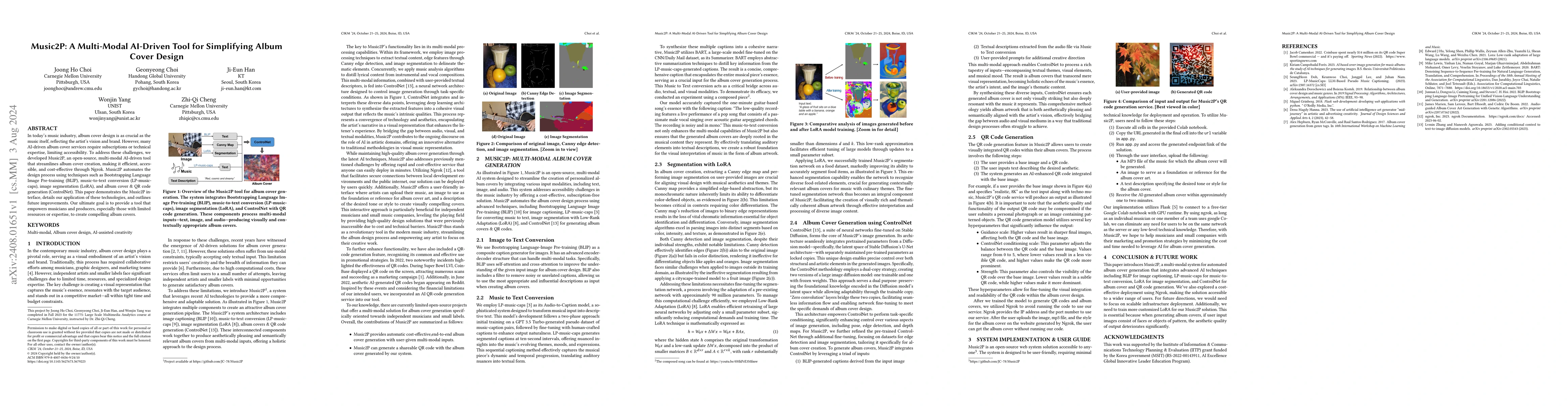 Thumbnail for Music2P: A Multi-Modal AI-Driven Tool for Simplifying Album Cover Design