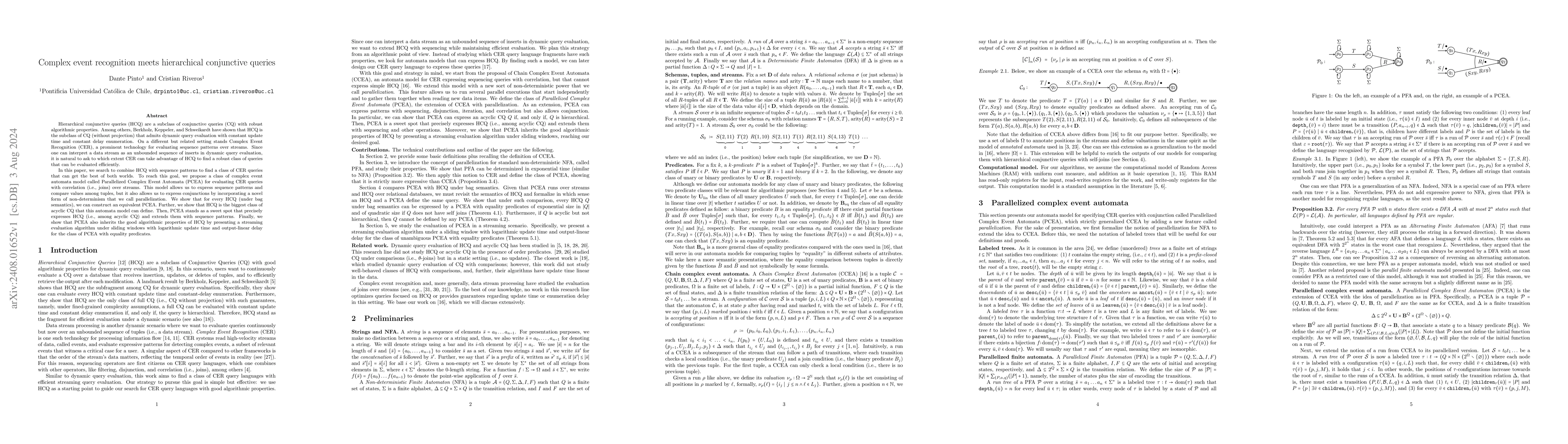Thumbnail for Complex event recognition meets hierarchical conjunctive queries