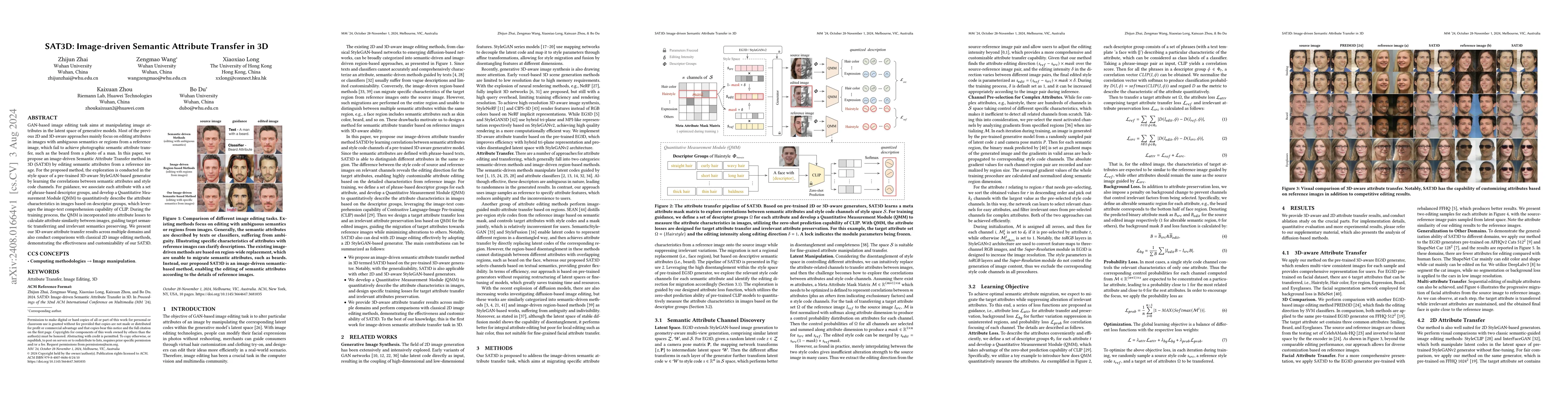 Thumbnail for SAT3D: Image-driven Semantic Attribute Transfer in 3D