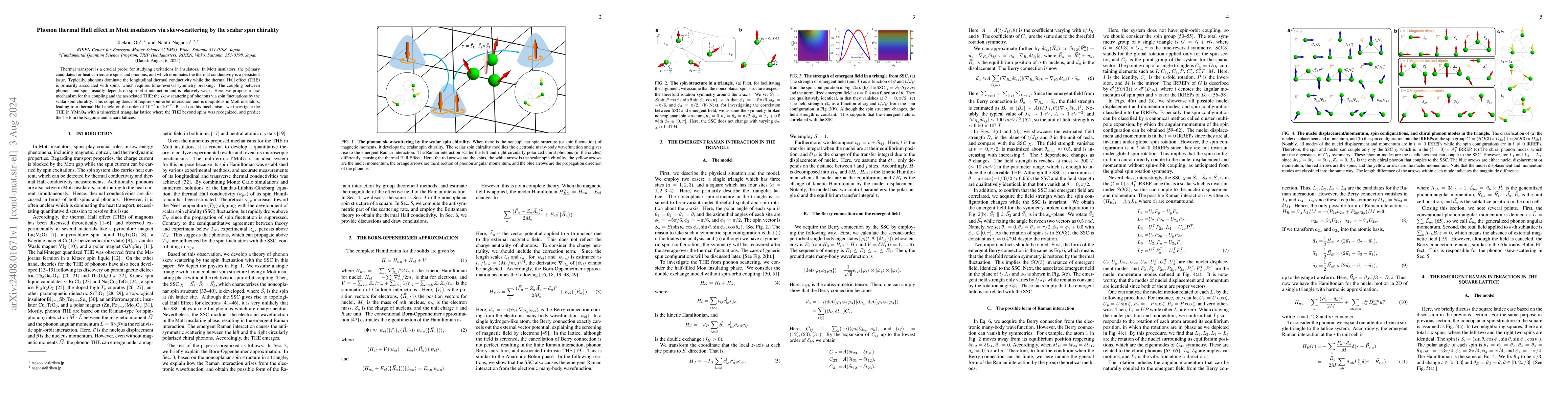Thumbnail for Phonon thermal Hall effect in Mott insulators via skew-scattering by the
  scalar spin chirality