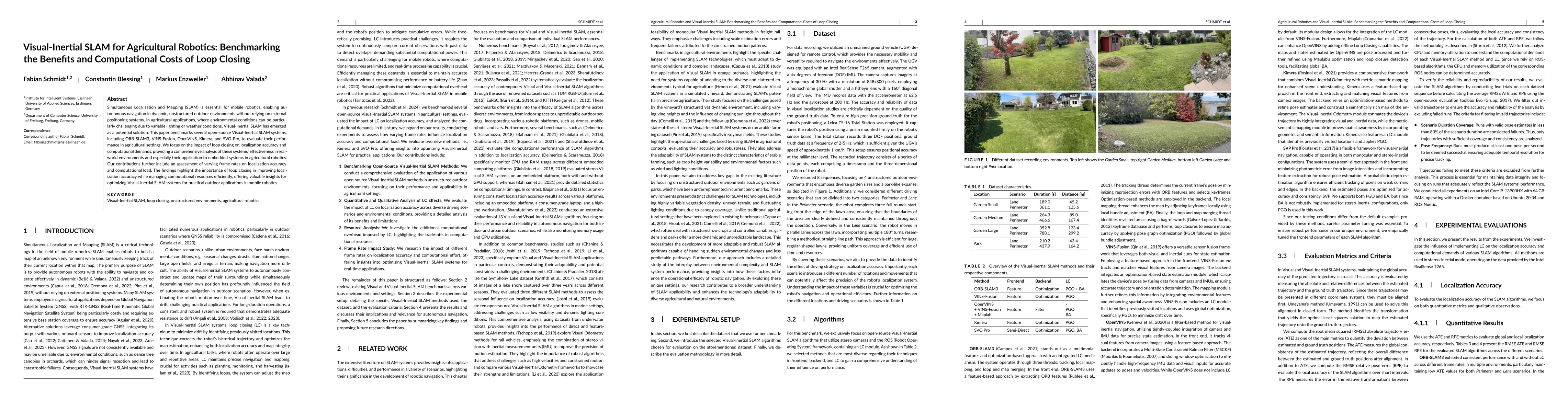 Thumbnail for Visual-Inertial SLAM for Agricultural Robotics: Benchmarking the
  Benefits and Computational Costs of Loop Closing