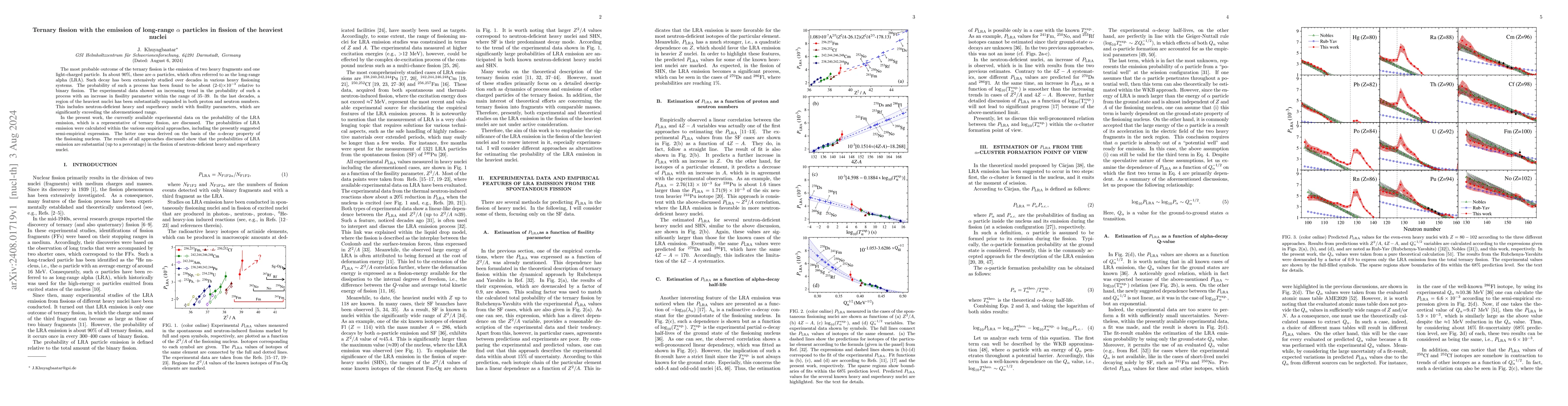 Thumbnail for Ternary fission with the emission of long-range $α$ particles in
  fission of the heaviest nuclei